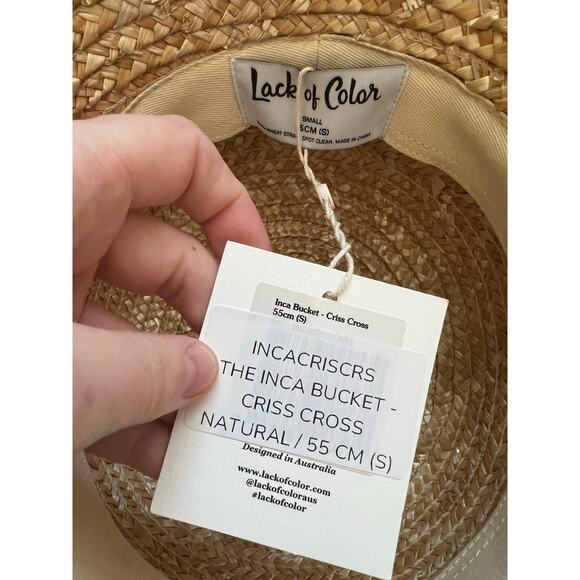 NWT Lack of Color Inca Bucket Hat in Criss Cross Natural Straw main image 4